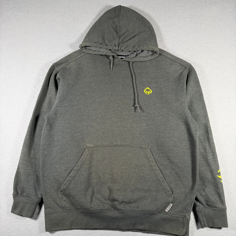 Wolverine Men Small Charcoal Gray Hoodie Size L Hooded Sweatshirt Workwear‎